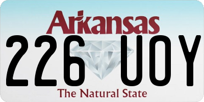 AR license plate 226UOY