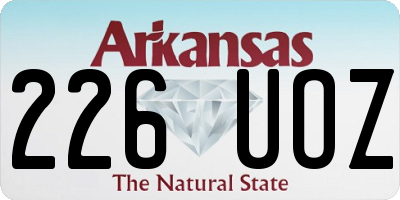 AR license plate 226UOZ