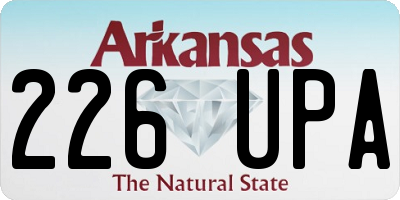 AR license plate 226UPA