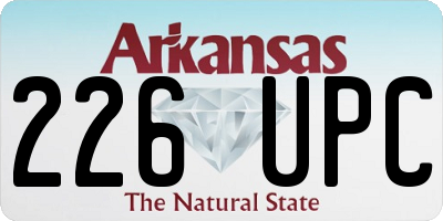AR license plate 226UPC