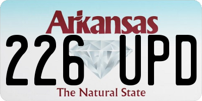 AR license plate 226UPD