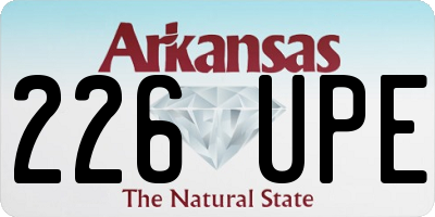 AR license plate 226UPE