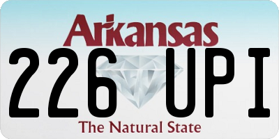 AR license plate 226UPI
