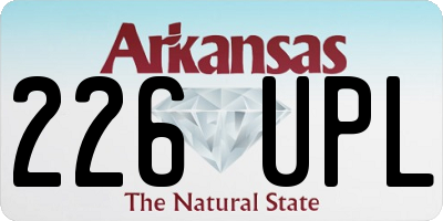 AR license plate 226UPL