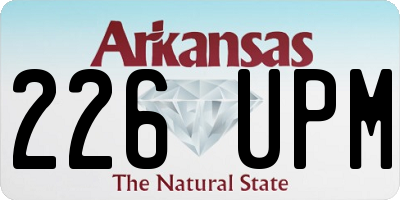 AR license plate 226UPM