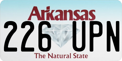 AR license plate 226UPN