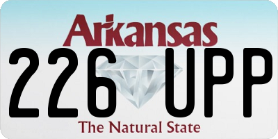 AR license plate 226UPP