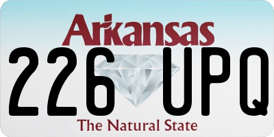 AR license plate 226UPQ