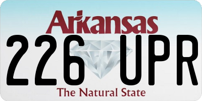 AR license plate 226UPR