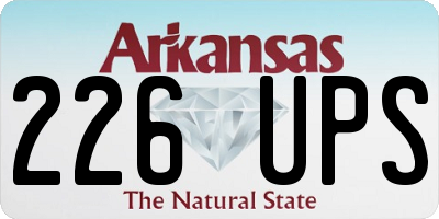 AR license plate 226UPS