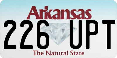 AR license plate 226UPT
