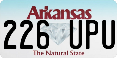 AR license plate 226UPU