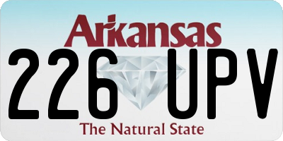 AR license plate 226UPV
