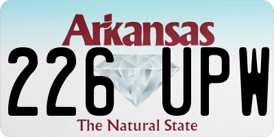 AR license plate 226UPW