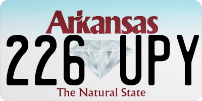 AR license plate 226UPY
