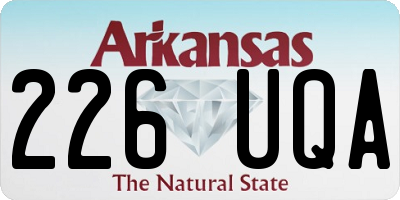 AR license plate 226UQA