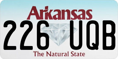 AR license plate 226UQB
