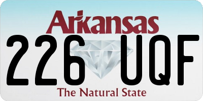 AR license plate 226UQF