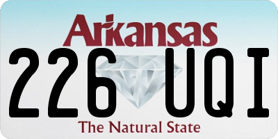 AR license plate 226UQI