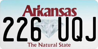 AR license plate 226UQJ