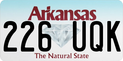 AR license plate 226UQK