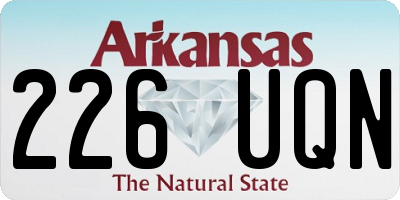 AR license plate 226UQN