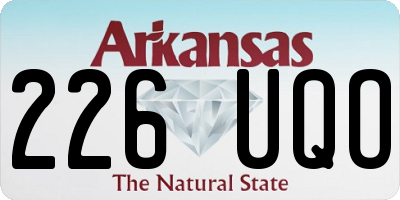 AR license plate 226UQO