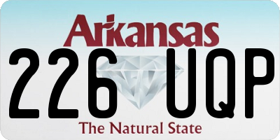 AR license plate 226UQP