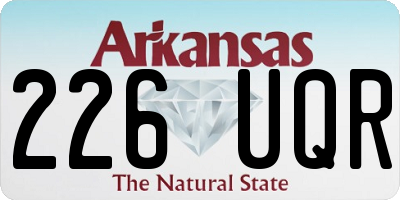 AR license plate 226UQR
