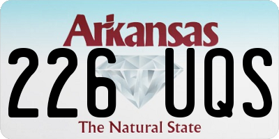 AR license plate 226UQS