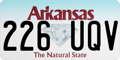 AR license plate 226UQV