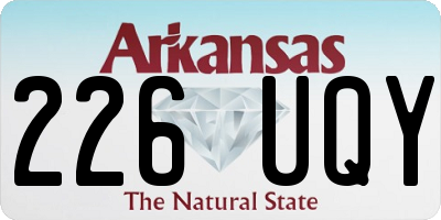 AR license plate 226UQY