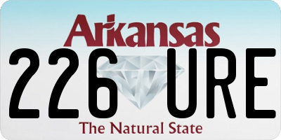AR license plate 226URE
