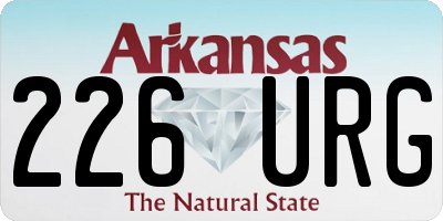 AR license plate 226URG