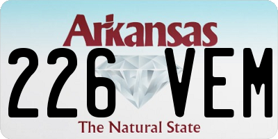 AR license plate 226VEM