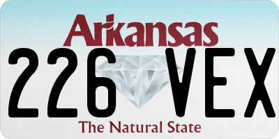 AR license plate 226VEX