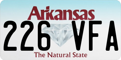 AR license plate 226VFA