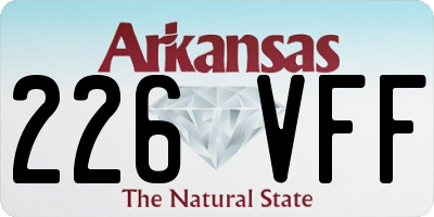 AR license plate 226VFF