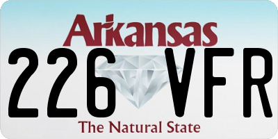 AR license plate 226VFR