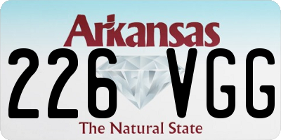 AR license plate 226VGG