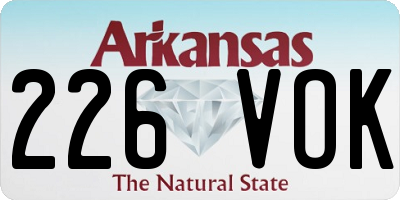 AR license plate 226VOK