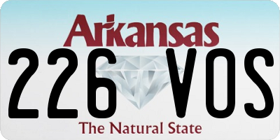 AR license plate 226VOS