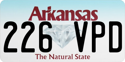 AR license plate 226VPD