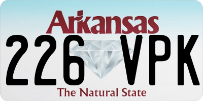 AR license plate 226VPK
