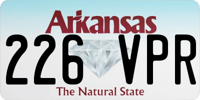 AR license plate 226VPR