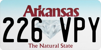 AR license plate 226VPY