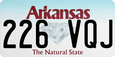 AR license plate 226VQJ