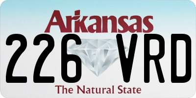 AR license plate 226VRD