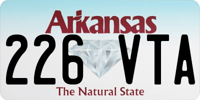 AR license plate 226VTA