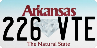 AR license plate 226VTE